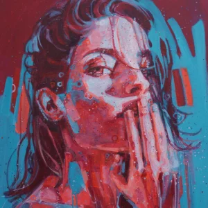 40 QUE NO TE CALLEN. 80 x 60 cm. Acrílico lienzo. 2019 P 1.200 Kg 1.200